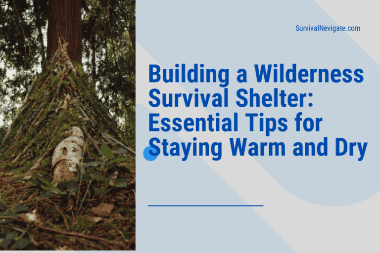 Building a Wilderness Survival Shelter: Essential Tips for Staying Warm and Dry